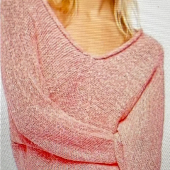 Free People Bright Lights Sweater Womens Size Medium Neon Flamingo - Picture 1 of 1